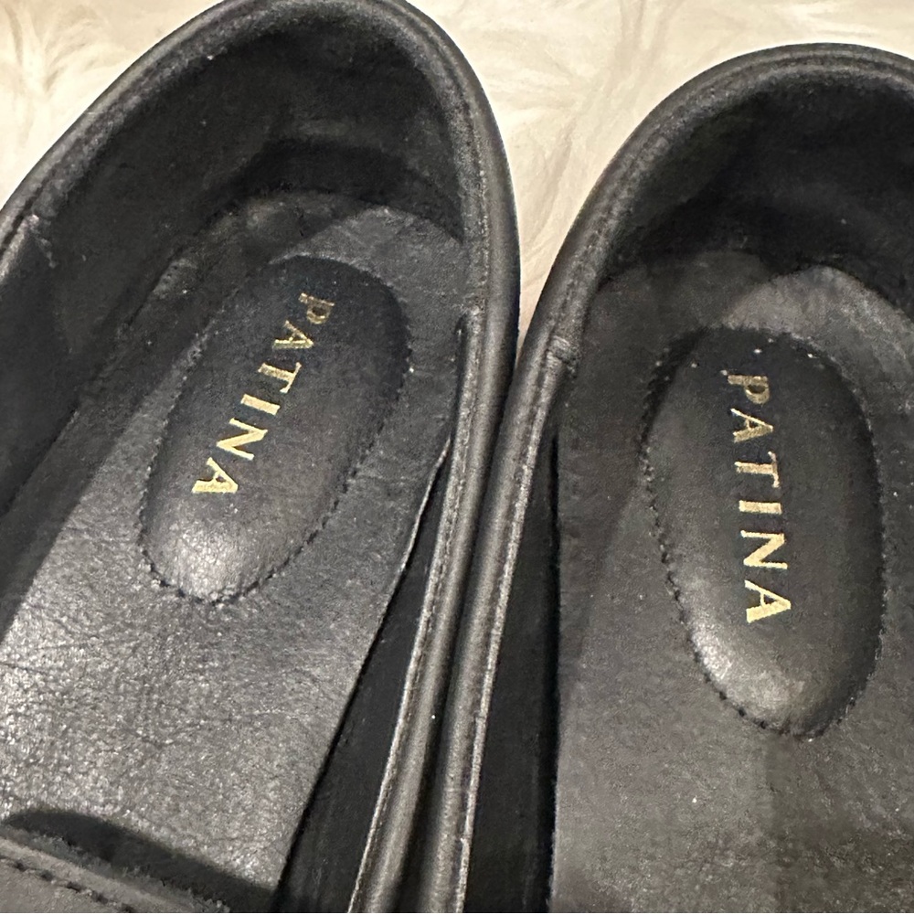 Patina Portland Leather Goods Black Slip on Flats - Picture 6 of 12